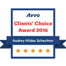 Avvo Clients' Choice Award 2016 | Audrey Hildes Schechter | 5 Stars